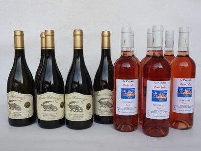 12 bouteilles dont 6 rosé La Paganie cuvée...