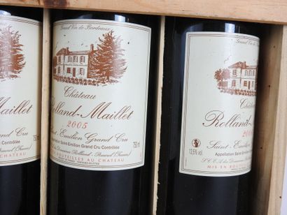 null 6 bouteilles Chateau Rolland-Maillet Saint Emilion Grand Cru. Années 2000 à...