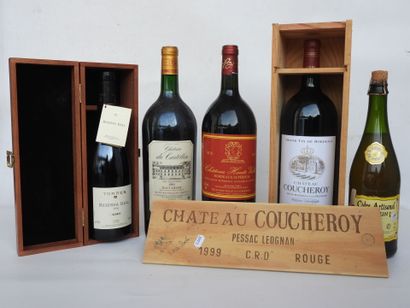 null 5 bouteilles Torres Reserva Real, Magnum Château du Cartillon cru bourgeois...