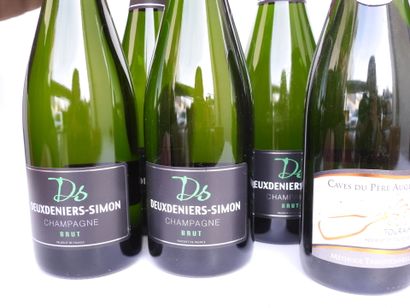 null 9 bouteilles et magnum dont Champagne Deuxdeniers - Simon brut, caves du père...