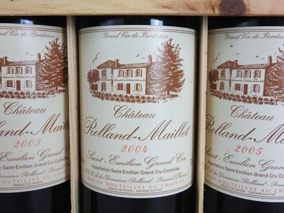 null 6 bouteilles Chateau Rolland-Maillet Saint Emilion Grand Cru. Années 2000 à...