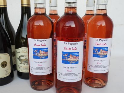 null 12 bouteilles dont 6 rosé La Paganie cuvée Lola et 6 cuvée Salamandre Cour Cheverny...