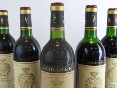 null 6 bouteilles Chateau Gruaud Larose GCC : 1 x 1989 - 3 x 1988 - 1 x 1982 - 1...