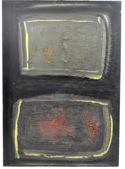 null Sylvia TABET (Née en 1964) : Composition abstraite aux rectangles. Huile sur...