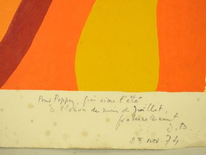null Jean René BAZAINE (1904-2001) : Composition. Lithographie couleurs. Annoté Hors...