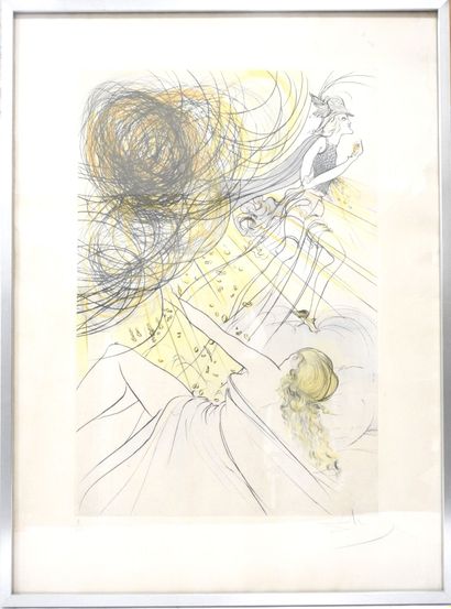 null Salvador DALI (1904-1989): Hommage à Mercure. Lithographie originale. Signé...