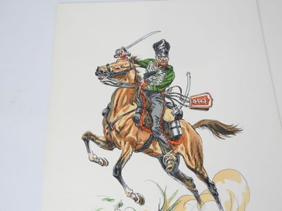 null LITHOGRAPHIES. Eugène LELIEPVRE (1908-2013). Belligerents of Waterloo, Prussians,...