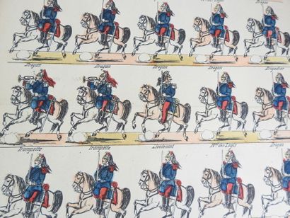 null IMAGERIE d'EPINAL. Imagerie Pellerin, lot of about 40 cutting boards, hussars,...