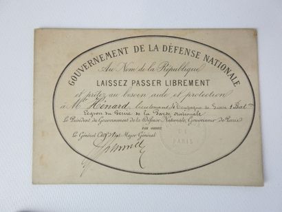 null JOURNAL MANUSCRIT. SIEGE de PARIS. LEVY colonel: " Journal de la 4e compagnie...