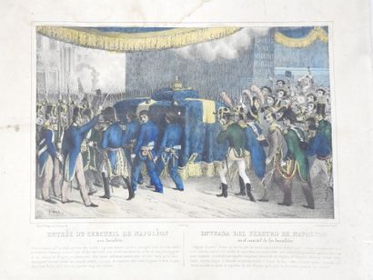 null GRAVURES. TURGIS, "Entrée du cercueil de Napoléon aux Invalides" édit.. Vve...