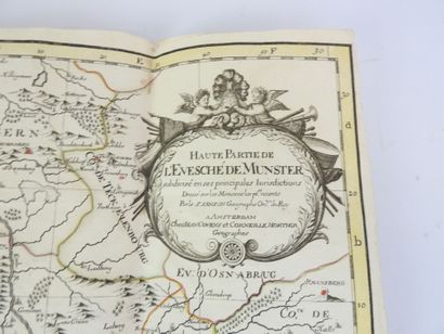 null MAPS. Set of 3 old maps in a nice state of freshness on laid paper, one of Friesland...