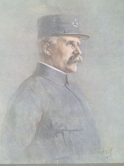 null FRANCE. Framed engraving under glass "General Pétain in 1916" (after l'Illustration),...
