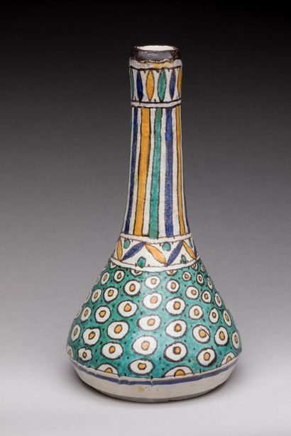 null Victor CHEMLA (1892-1954)
Vase piriforme en céramique émaillée polychrome à...
