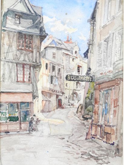 Etienne GAUDET (1891-1963) : Rue du vieux...