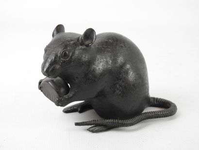 JAPON - Epoque MEIJI (1868-1912): Rat sur...