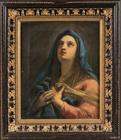 null ITALIAN SCHOOL of the XVIIth-XVIIIth century: Virgin in prayer. Oil on canvas....