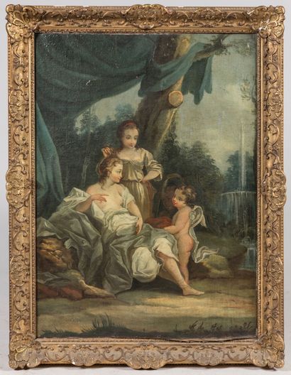 null 18th century FRENCH SCHOOL, follower of François BOUCHER: Allegory of beauty...