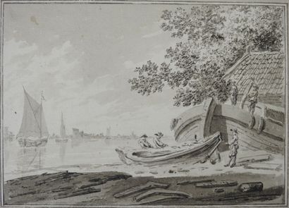 Hendrick TAVENIER (1734-1807): Sailors preparing...