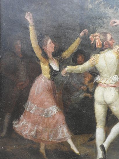 null Josep BERNAT FLAUGIER (1757-1813): the dance. Oil on canvas. Signed Josephus...