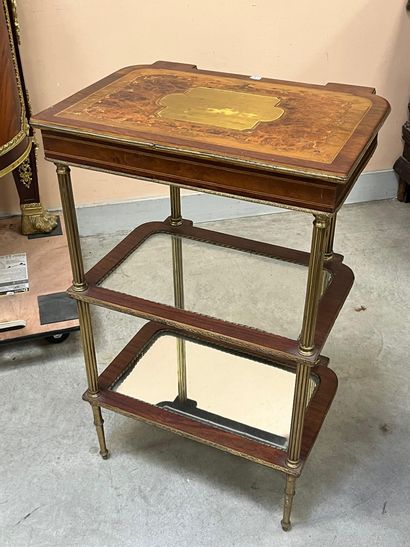 null Maison ALPHONSE GIROUX - Paris : Small table in mahogany veneer, lemon tree...