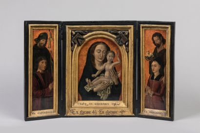 null Hugo VAN DER GOES (1475-85) after : Virgin and Child with donors Willem van...