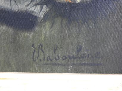 null Eugène BABOULENE (1905-1994) : les Tourderos. Huile sur toile. Signé en bas...