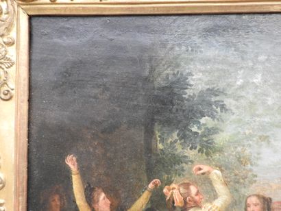 null Josep BERNAT FLAUGIER (1757-1813) : la danse. Huile sur toile. Signé Josephus...