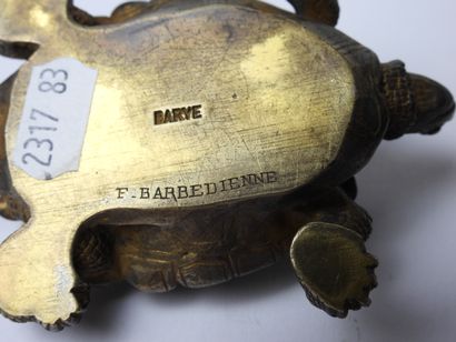 null Antoine Louis BARYE (1796-1875)
Tortue
Épreuve en bronze à patine brune. Signé...