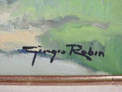 null Georges ROBIN (1903- 2003) : Moulin de Saint Macoux. Huile sur toile. Signé...