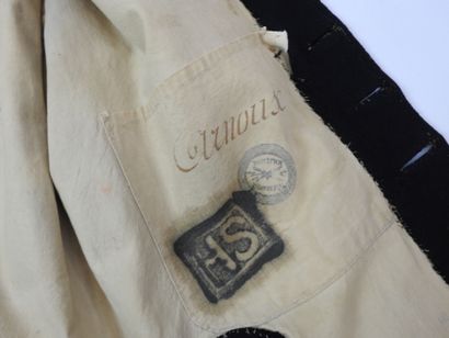 null ARTILLERIE. Veste d'artilleur modèle 1873 en drap bleu foncé, avec épaulettes,...