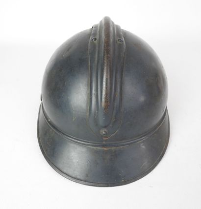 null ARTILLERY. Adrian helmet model 1915 in steel painted in blue horizon clear factory,...