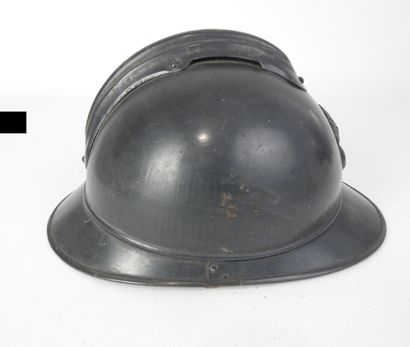 null INFANTRY. Adrian helmet model 1915 in steel painted in dark horizon blue, frontal...