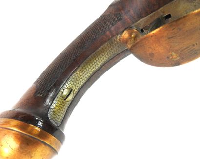 null FRANCE. Paire de pistolets d'officier modèle 1816 transformés à percussion,...