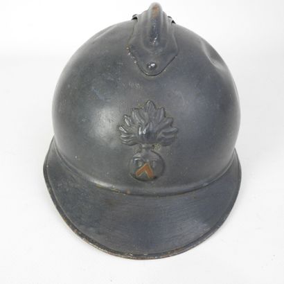 null INFANTRY. Adrian helmet model 1915 in steel painted in blue horizon matt of...