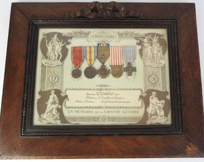 MEDALS. Frame containing the decorations...