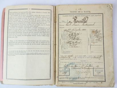 null DOCUMENTS. Lot de 2 livrets militaire du soldat MOGE , artillerie coloniale,...