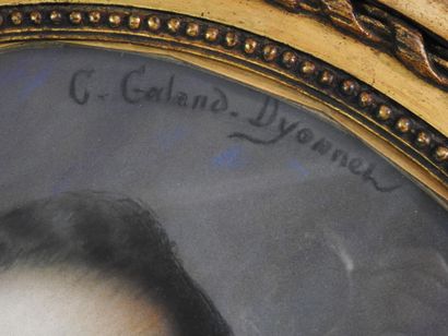 null TABLEAUX. GALAND-DYONNET Camille (XIXe-XXE siècle). Portrait au pastel d'un...