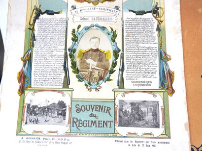 null DOCUMENTS. Lot de documents divers, souvenirs de régiment aux 21 et 23e RIC,...