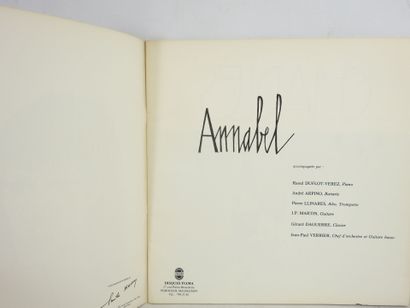 null Bernard BUFFET (1928-1999). Annabel. Plaquette publicitaire brochée par La Société...