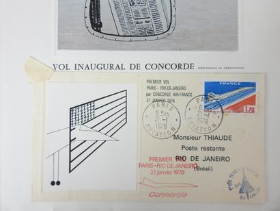null ENVELOPPE Oblitération 1er jour - Vol inaugural du Concorde 21-1-1976.