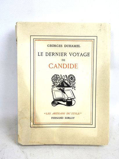 null DUHAMEL Georges. Le dernier voyage de Candide. Paris, Fernand Sorlot - Les artisans...