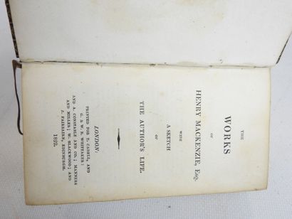 null The Works of Henry Mackenzie, Esq. Londres, 1822. Maroquin noir orné aux fers...