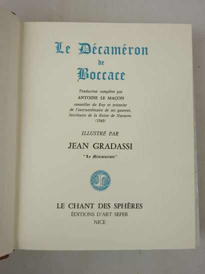 null BOCCACE - GRADASSI (Jean). Le Décaméron. Traduction complète par Antoine Le...