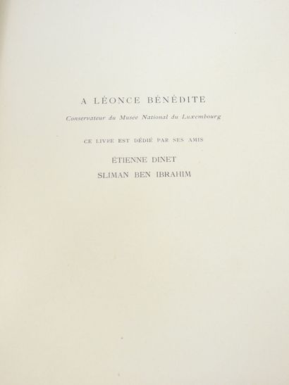 null DINET Etienne - BEN IBRAHIM Sliman. Tableaux de la vie arabe. Paris, L'Edition...