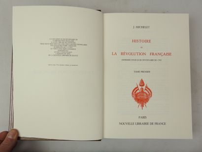 null MICHELET Jules. Histoire de la Révolution Française. Paris, Nouvelle Librairie...