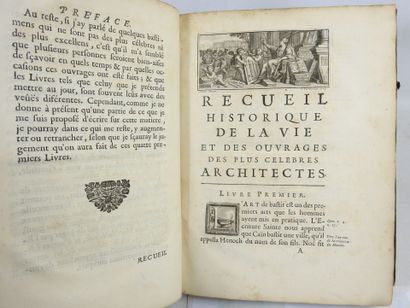 null FÉLIBIEN DES AVAUX Jean-François. Recueil historique de la vie et des ouvrages...