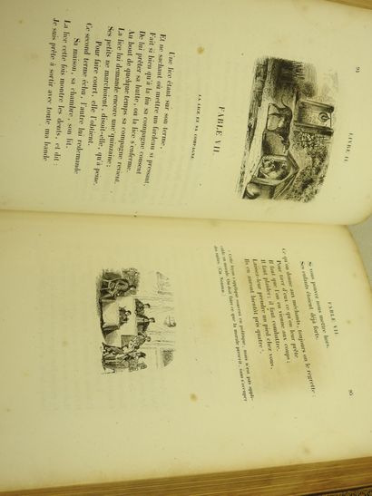 null LA FONTAINE Jean de. Fables. Paris, Armand-Aubrée éditeur. 1839. In-8. Ed. illustrée...