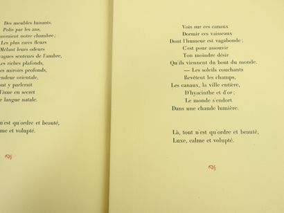 null BAUDELAIRE Charles - HERVIEU Louise. Poèmes. Paris, Pretextes. 1946. In-4 en...