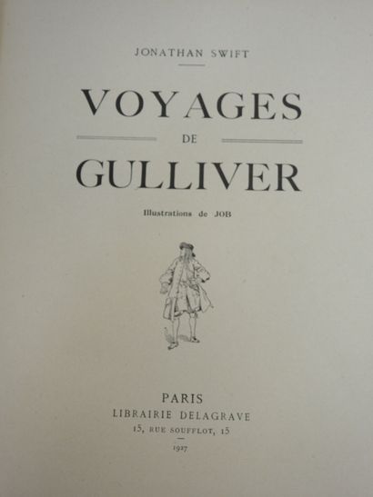 null SWIFT Jonathan. Voyages de Gulliver. Paris, Librairie Delagrave. 1927. Ed. Illustrée...