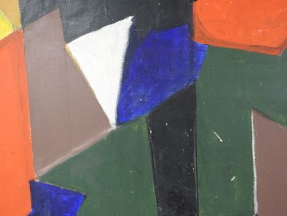 null Armand ROTTENBERG (1903-?): Abstraction. Huile sur isorel vers 1960. 86 x 84...